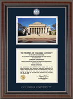 Columbia University diploma frame - Campus Scene Masterpiece Diploma Frame in Chateau