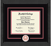 Foothill College diploma frame - Lasting Memories Circle Logo Diploma Frame in Arena
