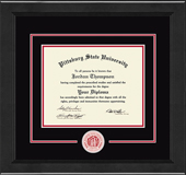 Pittsburg State University diploma frame - Lasting Memories Circle Logo Diploma Frame in Arena