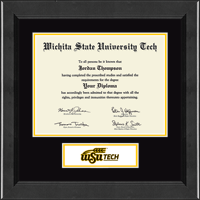 Wichita State University diploma frame - Lasting Memories Banner Diploma Frame in Arena