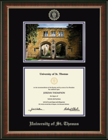University of St. Thomas diploma frame - Campus Scene Diploma Frame in Murano