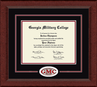 Georgia Military College diploma frame - Lasting Memories Circle Logo Diploma Frame in Sierra