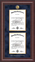 United States Naval Academy diploma frame - Presidential Masterpiece Double Diploma Frame in Premier