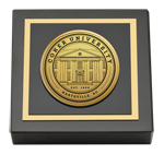 Coker University paperweight - Gold Engraved Medallion Paperweight