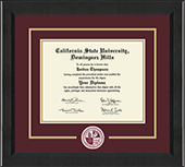 California State University Dominguez Hills diploma frame - Lasting Memories Circle Logo Diploma Frame in Arena