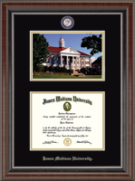 James Madison University diploma frame - Campus Scene Masterpiece Diploma Frame in Chateau