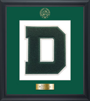 Delbarton High School in New Jersey varsity letter frame - Varsity Letter Frame in Obsidian