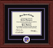 San Juan College diploma frame - Lasting Memories Circle Logo Diploma Frame in Sierra
