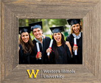 Western Illinois University photo frame - Spectrum Photo Frame in Barnwood Gray