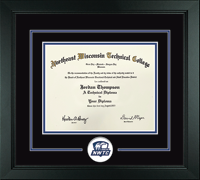 Northeast Wisconsin Technical College diploma frame - Lasting Memories Circle Logo Diploma Frame in Arena