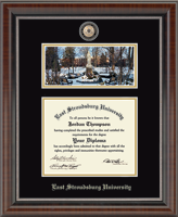 East Stroudsburg University diploma frame - Campus Scene Masterpiece Diploma Frame in Chateau