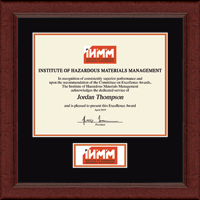 Institute of Hazardous Materials Management certificate frame - Lasting Memories Banner Edition Certificate Frame in Sierra
