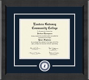 Eastern Gateway Community College diploma frame - Lasting Memories Circle Logo Diploma Frame in Arena