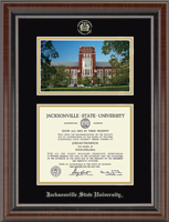 Jacksonville State University diploma frame - Campus Scene Diploma Frame in Chateau