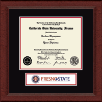 California State University Fresno diploma frame - Lasting Memories Banner Diploma Frame in Sierra