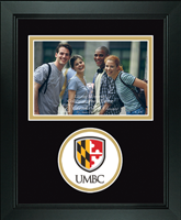 University of Maryland, Baltimore County photo frame - Lasting Memories Circle Logo Shield Photo Frame in Arena