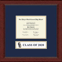 Our Lady of Good Counsel High School diploma frame - Lasting Memories Banner Diploma Frame in Sierra