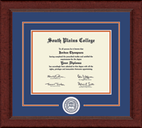 South Plains College diploma frame - Lasting Memories Circle Logo Diploma Frame in Sierra