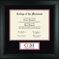 College of the Mainland diploma frame - Lasting Memories Banner Diploma Frame in Arena