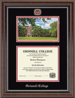 Grinnell College diploma frame - Campus Scene Masterpiece Medallion Diploma Frame in Chateau