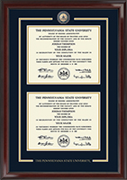 Pennsylvania State University diploma frame - Masterpiece Medallion Double Diploma Frame in Encore