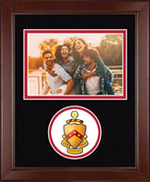Phi Kappa Tau Fraternity photo frame - Lasting Memories Circle Logo Photo Frame in Sierra