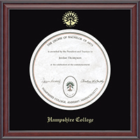 Hampshire College diploma frame - Gold Embossed Diploma Frame in Studio