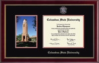 Columbus State University diploma frame - Campus Scene Masterpiece Medallion Diploma Frame in Gallery