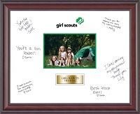 Girl Scout Gold Award autograph frame - Girl Scout Autograph Photo Frame in Studio