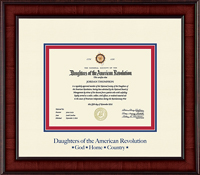 Daughters of the American Revolution certificate frame - Navy Embossed Certificate Frame in Jefferson