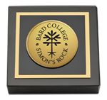 Bard College at Simon's Rock paperweight - Gold Engraved Medallion Paperweight