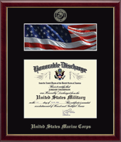 Honorable Discharge Frames certificate frame - US Marines Photo and Honorable Discharge Certificate Frame - Flag in Galleria