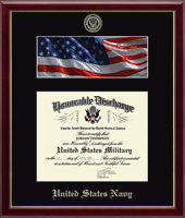United States Navy certificate frame - US Navy Photo and Honorable Discharge Certificate Frame - Flag in Galleria