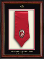 University of Wisconsin Madison stole frame - Commemorative Stole Shadow Box Frame in Southport Gold
