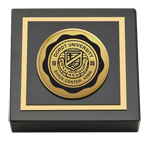 Dordt University paperweight - Gold Engraved Medallion Paperweight
