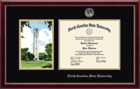 North Carolina State University diploma frame - Campus Scene Diploma Frame in Galleria