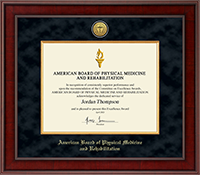 American Board of Physical Medicine and Rehabilitation certificate frame - Presidential Gold Engraved Certificate Frame in Jefferson