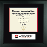 Waubonsee Community College diploma frame - Lasting Memories Banner Diploma Frame in Arena