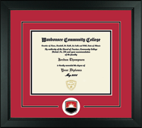 Waubonsee Community College diploma frame - Lasting Memories Circle Logo Diploma Frame in Arena