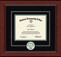 Oakland Community College diploma frame - Lasting Memories Circle Logo Diploma Frame in Sierra