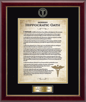 Massachusetts School of Professional Psychology certificate frame - Hippocratic Oath Certificate Frame in Gallery