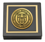 Cornell University paperweight - Gold Engraved Medallion Paperweight