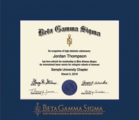 Beta Gamma Sigma Honor Society certificate frame - Spectrum Wall Certificate Frame in Expo Blue
