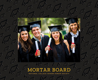 Mortar Board National College Senior Honor Society photo frame - Spectrum Pattern Photo Frame