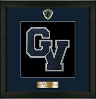 Golden View Classical Academy varsity letter frame - Varsity Letter Frame in Obsidian