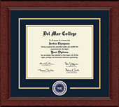 Del Mar College diploma frame - Lasting Memories Circle Logo Diploma Frame in Sierra