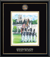 United States Military Academy litho frame - Masterpiece Medallion Color Guard Litho Frame in Onexa Gold
