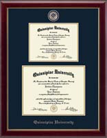 Quinnipiac University diploma frame - Masterpiece Medallion Double Diploma Frame in Gallery