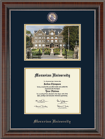 Moravian University diploma frame - Campus Scene Masterpiece Diploma Frame in Chateau