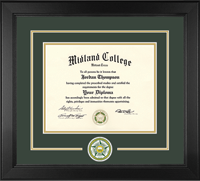 Midland College diploma frame - Lasting Memories Circle Logo Diploma Frame in Arena